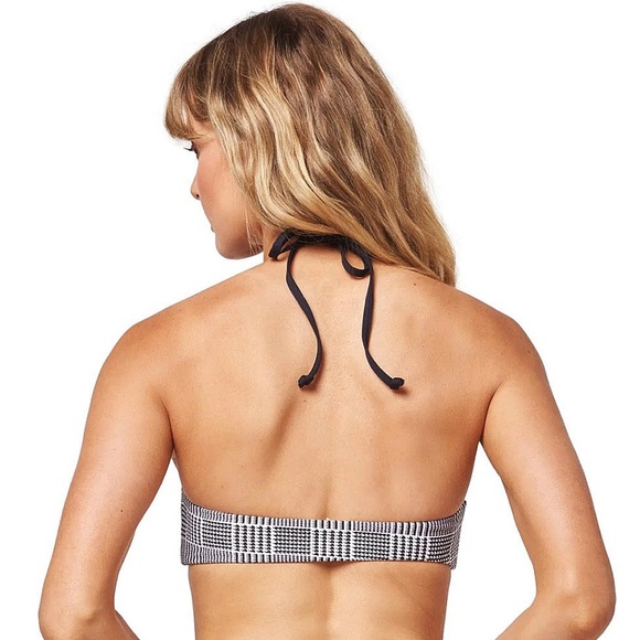L*Space Black and White Plaid Bikini top - Picture 2 of 3
